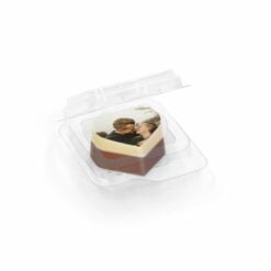 Personlig chokolade - Individuelt indpakket - Solid - 50 stk - Hjerte